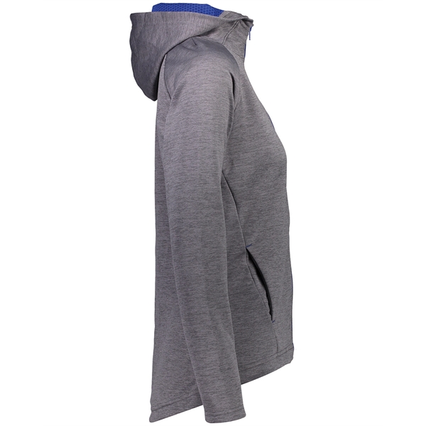 Ladies' Zoe Tonal Heather Full Zip Hoodie - Ladies' Zoe Tonal Heather Full Zip Hoodie - Image 8 of 11