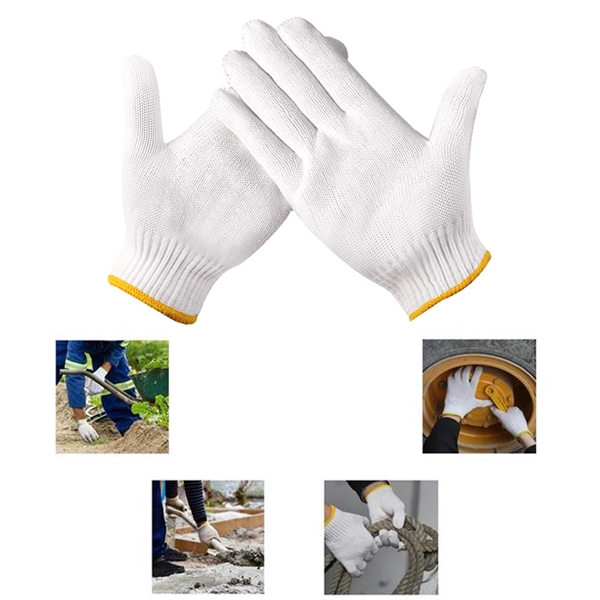 Cotton Knitted Worker Labor Safety Work Gloves - Cotton Knitted Worker Labor Safety Work Gloves - Image 0 of 6