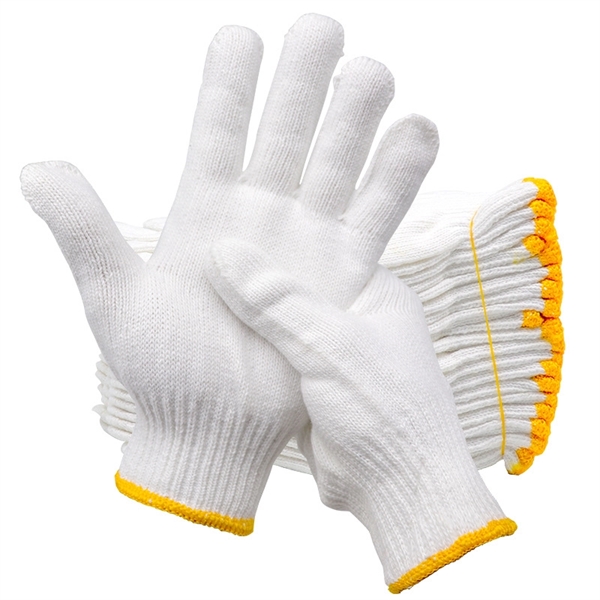 Cotton Knitted Worker Labor Safety Work Gloves - Cotton Knitted Worker Labor Safety Work Gloves - Image 1 of 6