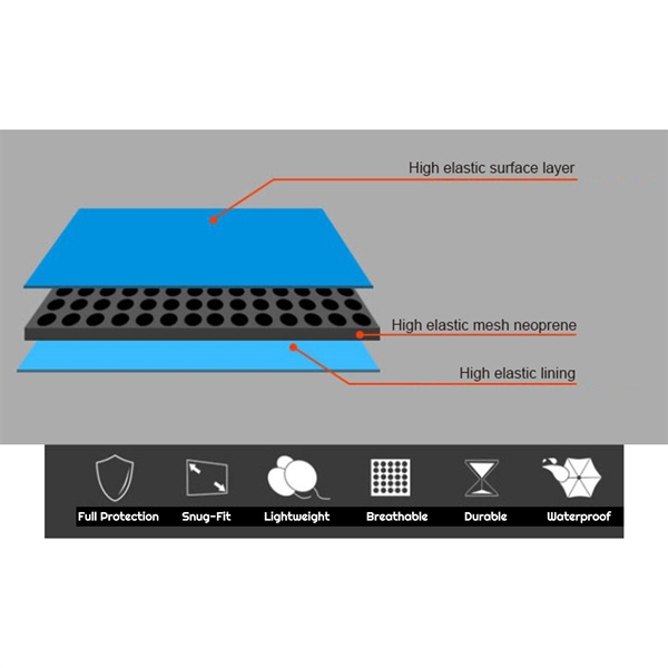 REVERSIBLE LAPTOP SLEEVE WITH FOLD-OVER FLAP - NEOPRENE BLAC - REVERSIBLE LAPTOP SLEEVE WITH FOLD-OVER FLAP - NEOPRENE BLAC - Image 4 of 4