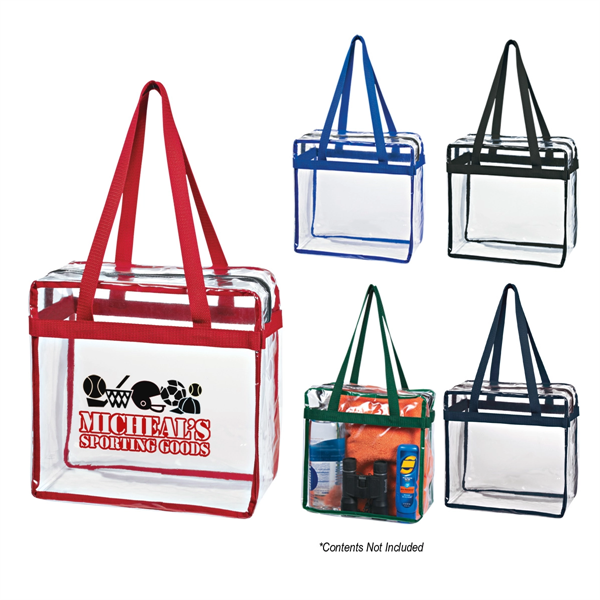 Clear Tote Bag With Zipper - Clear Tote Bag With Zipper - Image 11 of 11