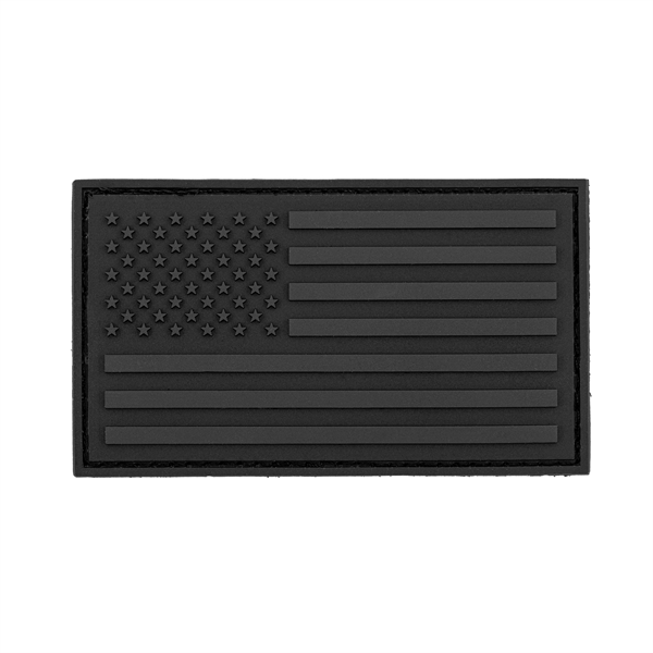 Black PVC American Flag Patch - Black PVC American Flag Patch - Image 0 of 3