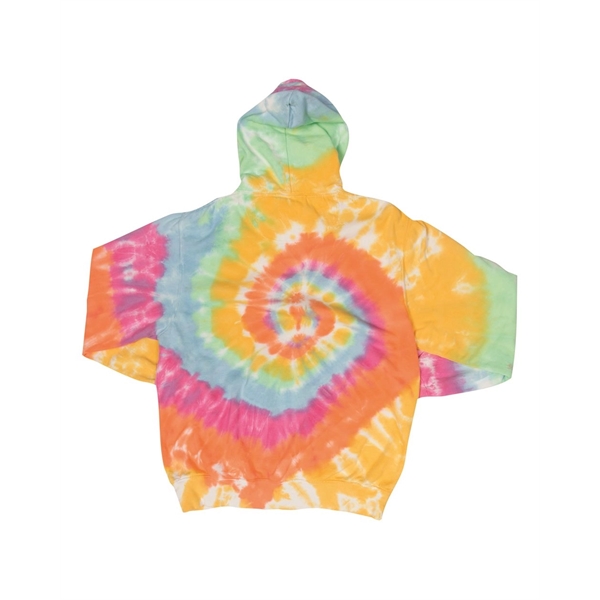 Dyenomite Multi-Color Spiral Tie-Dyed Hooded Sweatshirt - Dyenomite Multi-Color Spiral Tie-Dyed Hooded Sweatshirt - Image 4 of 4