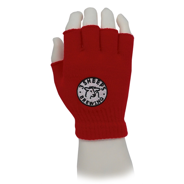 Fingerless Knit Glove with Direct Embroidery - Fingerless Knit Glove with Direct Embroidery - Image 0 of 0