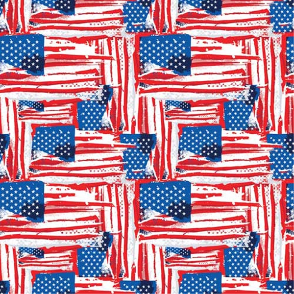 Painted American Flag Bandanna - USA Made - Painted American Flag Bandanna - USA Made - Image 0 of 0