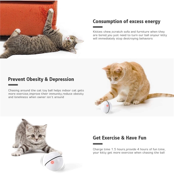 Interactive Cat Toys Ball With Led Light - Interactive Cat Toys Ball With Led Light - Image 2 of 4