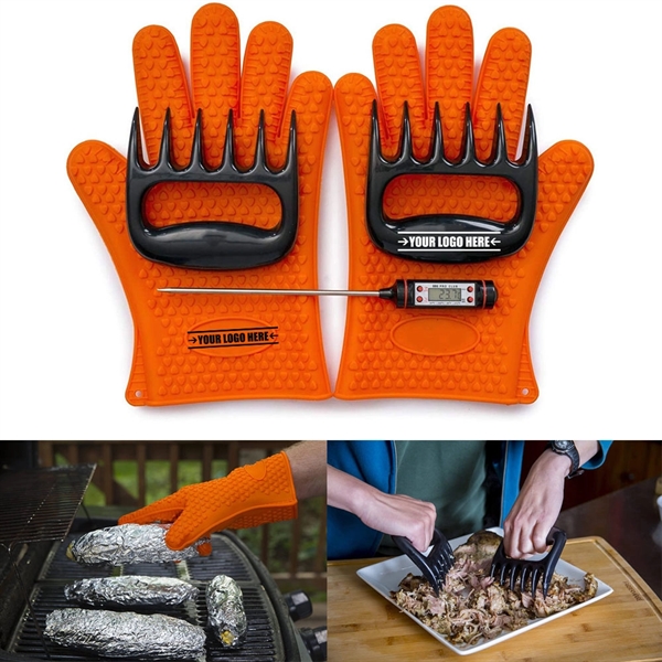 Silicone Gloves Meat Claws Digital Thermometer Bbq Set - Silicone Gloves Meat Claws Digital Thermometer Bbq Set - Image 0 of 3