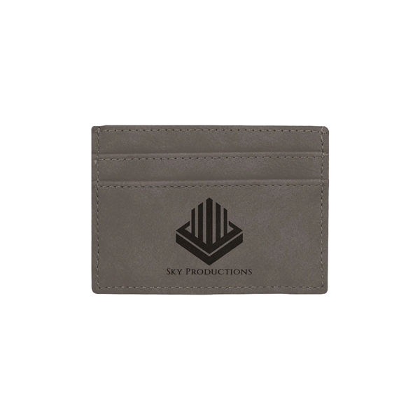 Gray Leatherette Wallet Clip - Gray Leatherette Wallet Clip - Image 0 of 1