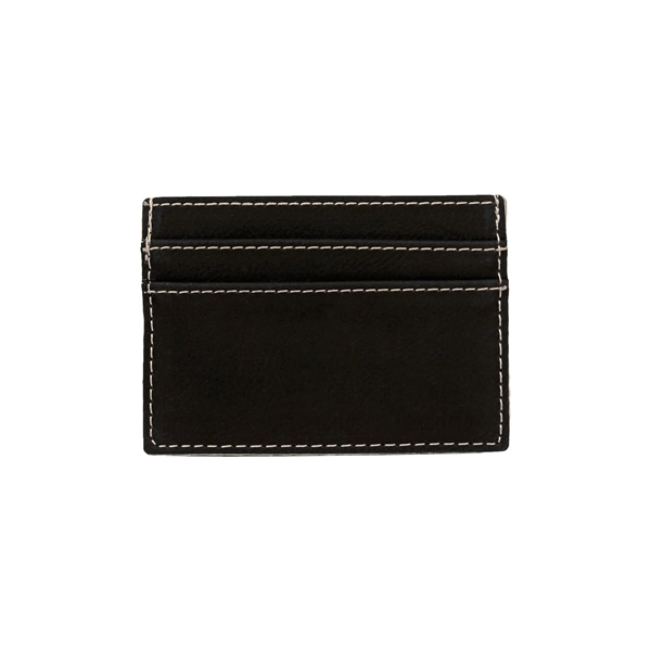 Black/Silver Leatherette Wallet Clip - Black/Silver Leatherette Wallet Clip - Image 1 of 1