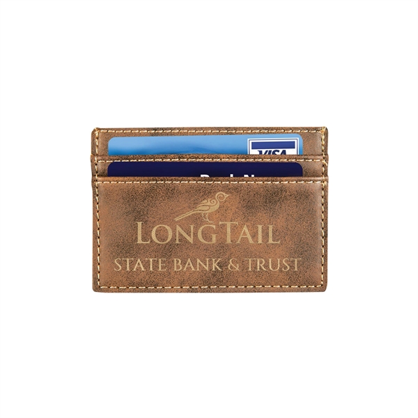 Rustic/Gold Leatherette Wallet Clip - Rustic/Gold Leatherette Wallet Clip - Image 0 of 1