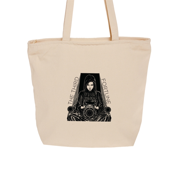 Eden Cotton Canvas Tote Bag w/ Zipper Closure (2 Color) - Eden Cotton Canvas Tote Bag w/ Zipper Closure (2 Color) - Image 0 of 1