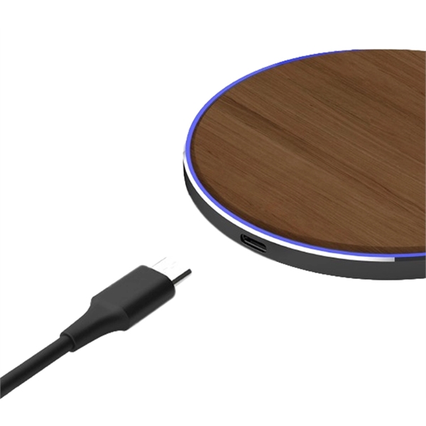 Walnut Wireless Charger Pad, 15W - Walnut Wireless Charger Pad, 15W - Image 3 of 6