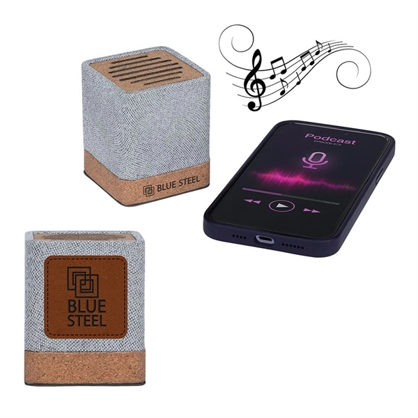 Grayson 5W RPET & Cork Wireless Speaker - Grayson 5W RPET & Cork Wireless Speaker - Image 0 of 1