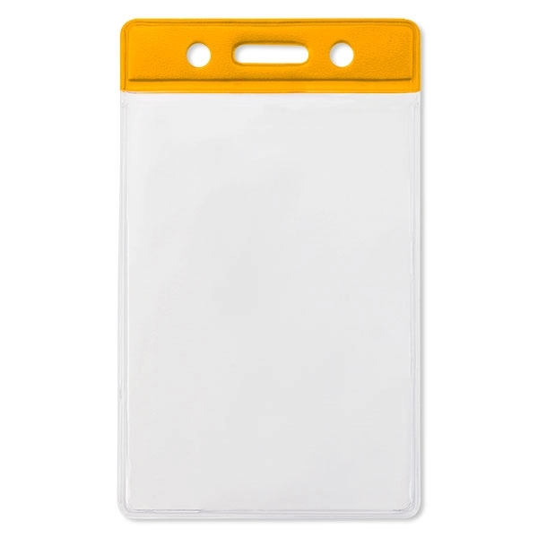 Vertical Vinyl Badge Holder / Nametag Holder with Color Bar - Vertical Vinyl Badge Holder / Nametag Holder with Color Bar - Image 2 of 9