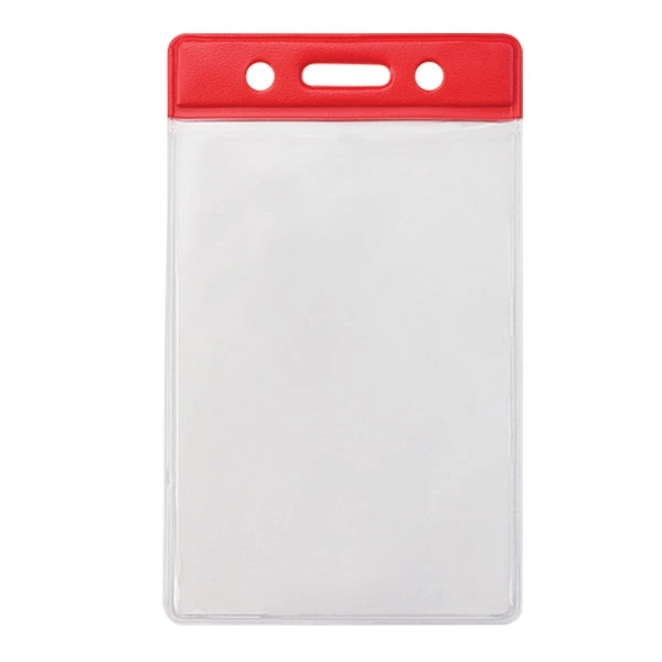 Vertical Vinyl Badge Holder / Nametag Holder with Color Bar - Vertical Vinyl Badge Holder / Nametag Holder with Color Bar - Image 5 of 9