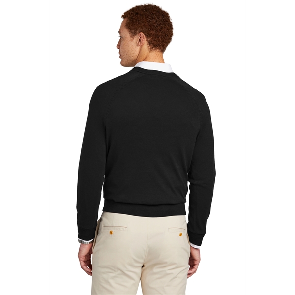 Brooks Brothers Cotton Stretch V-Neck Sweater - Brooks Brothers Cotton Stretch V-Neck Sweater - Image 4 of 14