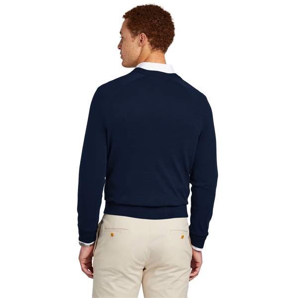 Brooks Brothers Cotton Stretch V-Neck Sweater - Brooks Brothers Cotton Stretch V-Neck Sweater - Image 8 of 14