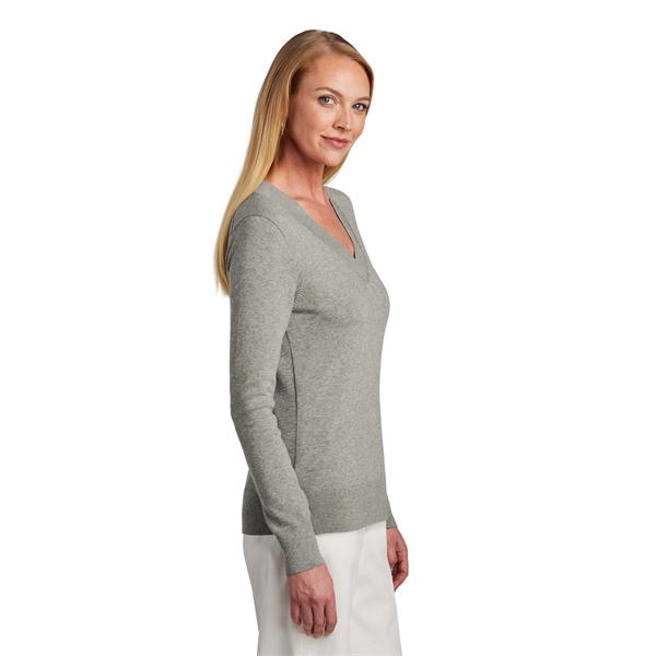 Brooks Brothers Women's Cotton Stretch V-Neck Sweater - Brooks Brothers Women's Cotton Stretch V-Neck Sweater - Image 8 of 19