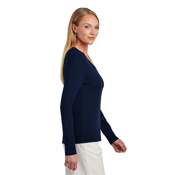 Brooks Brothers Women's Cotton Stretch V-Neck Sweater - Brooks Brothers Women's Cotton Stretch V-Neck Sweater - Image 10 of 19