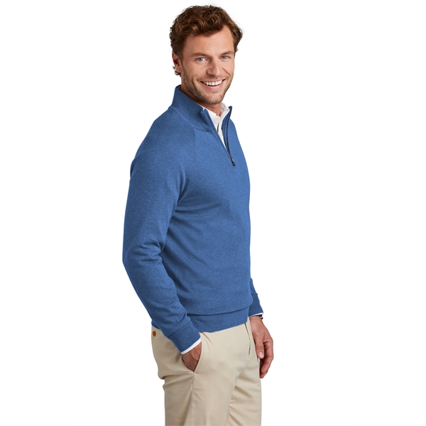 Brooks Brothers Cotton Stretch 1/4-Zip Sweater - Brooks Brothers Cotton Stretch 1/4-Zip Sweater - Image 6 of 19