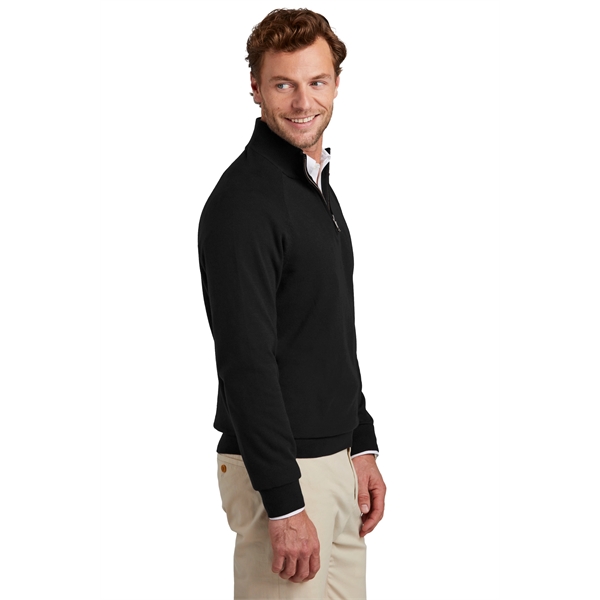 Brooks Brothers Cotton Stretch 1/4-Zip Sweater - Brooks Brothers Cotton Stretch 1/4-Zip Sweater - Image 8 of 19