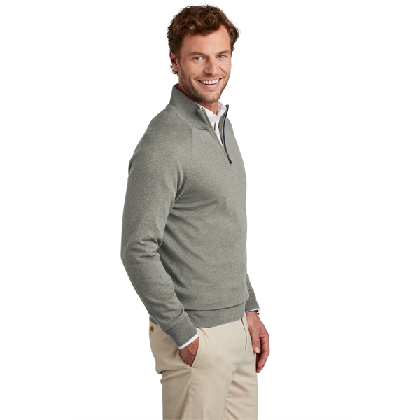 Brooks Brothers Cotton Stretch 1/4-Zip Sweater - Brooks Brothers Cotton Stretch 1/4-Zip Sweater - Image 10 of 19