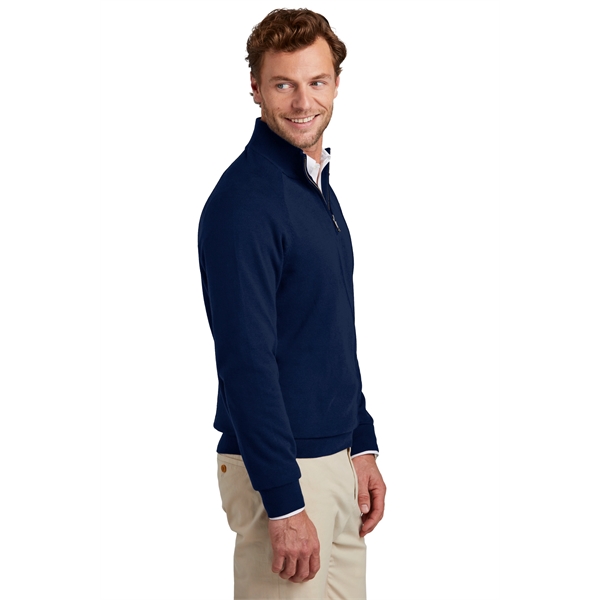 Brooks Brothers Cotton Stretch 1/4-Zip Sweater - Brooks Brothers Cotton Stretch 1/4-Zip Sweater - Image 12 of 19