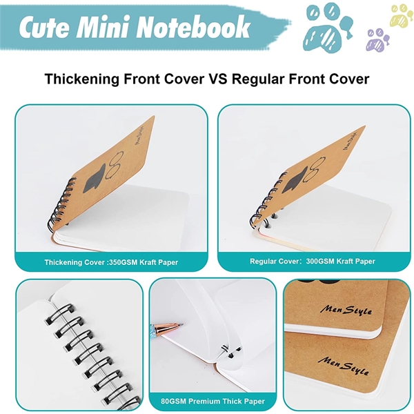 Kraft Spiral Mini Notepad - Kraft Spiral Mini Notepad - Image 3 of 5