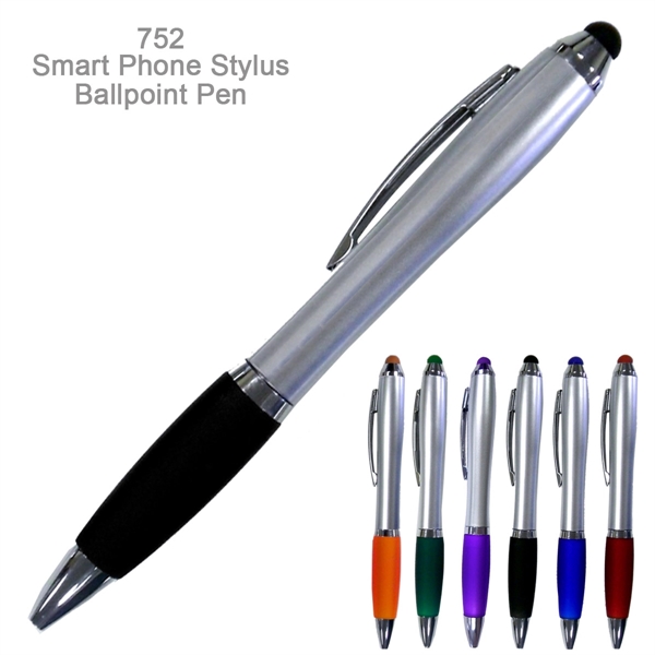 Popular Smart Phone & Tablet Touch Tip Ballpoint Pen - Popular Smart Phone & Tablet Touch Tip Ballpoint Pen - Image 1 of 10