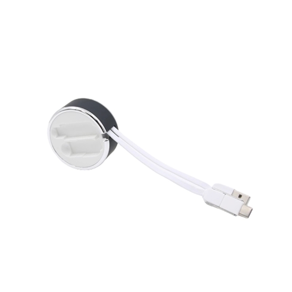 2-in-1 Retractable Type C Charging Cable - 2-in-1 Retractable Type C Charging Cable - Image 1 of 13