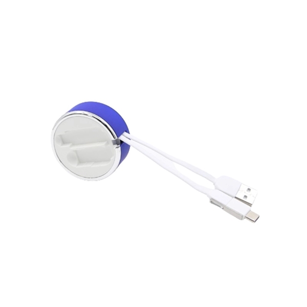 2-in-1 Retractable Type C Charging Cable - 2-in-1 Retractable Type C Charging Cable - Image 2 of 13