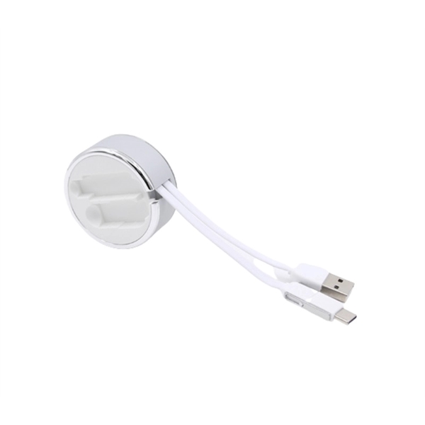 2-in-1 Retractable Type C Charging Cable - 2-in-1 Retractable Type C Charging Cable - Image 5 of 13