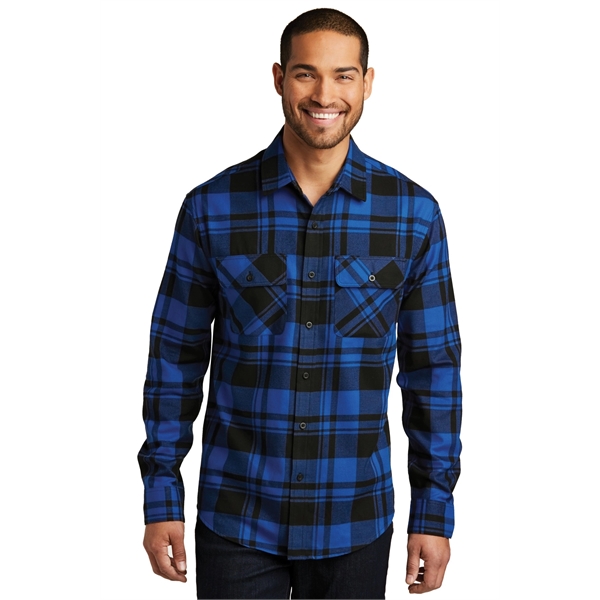 Port Authority Plaid Flannel Shirt. - Port Authority Plaid Flannel Shirt. - Image 19 of 47