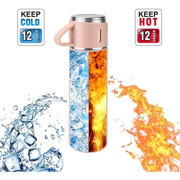 16.9oz Vacuum Insulated Bottle Thermo with Cup - 16.9oz Vacuum Insulated Bottle Thermo with Cup - Image 2 of 5