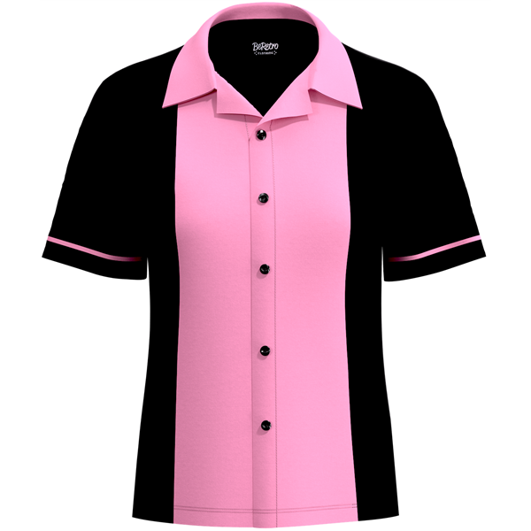 USA-Made Ladies' Retro Bowling Shirt, Button Down - USA-Made Ladies' Retro Bowling Shirt, Button Down - Image 0 of 7