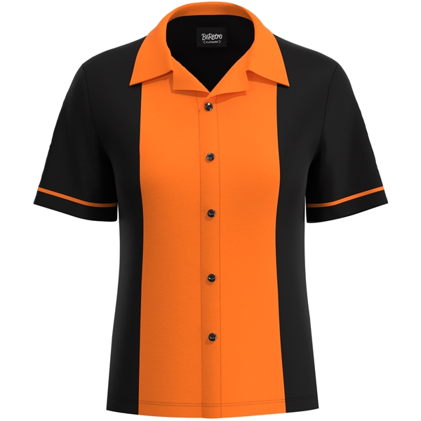 USA-Made Ladies' Retro Bowling Shirt, Button Down - USA-Made Ladies' Retro Bowling Shirt, Button Down - Image 2 of 7