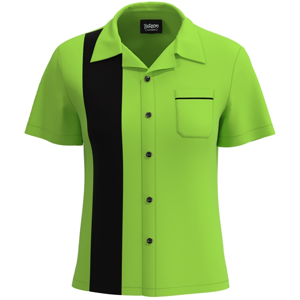 USA-Made Women's Retro Bowling Shirt 50's Style - USA-Made Women's Retro Bowling Shirt 50's Style - Image 7 of 19
