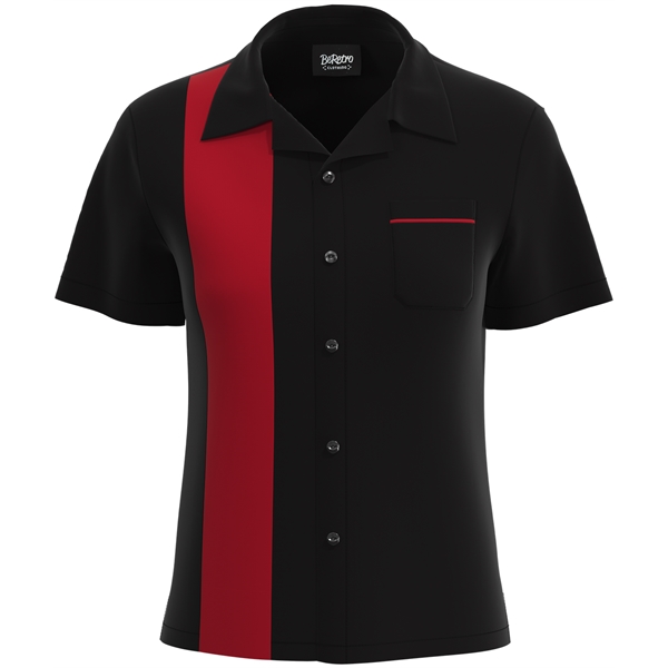 USA-Made Women's Retro Bowling Shirt 50's Style - USA-Made Women's Retro Bowling Shirt 50's Style - Image 9 of 19