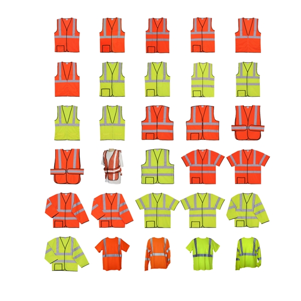Assorted Safety Garment Set - Vests / Jerseys / Shirts - Assorted Safety Garment Set - Vests / Jerseys / Shirts - Image 0 of 0