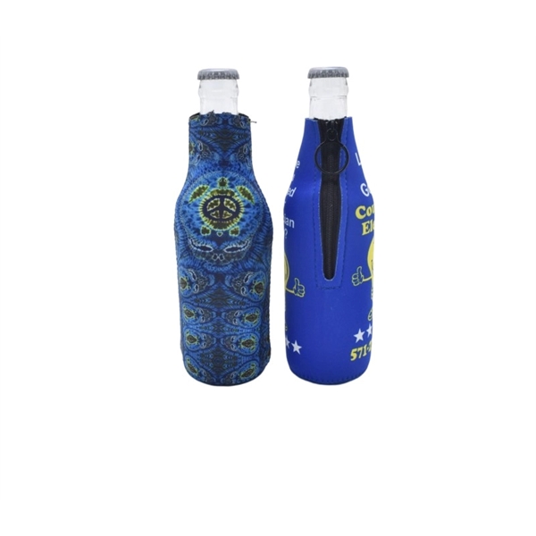 Collapsible Sublimated Neoprene Bottle Cooler - Collapsible Sublimated Neoprene Bottle Cooler - Image 1 of 5