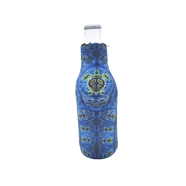 Collapsible Sublimated Neoprene Bottle Cooler - Collapsible Sublimated Neoprene Bottle Cooler - Image 2 of 5