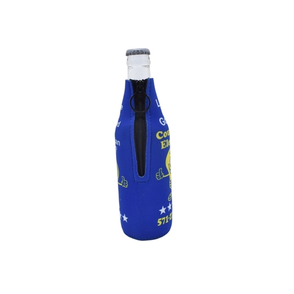 Collapsible Sublimated Neoprene Bottle Cooler - Collapsible Sublimated Neoprene Bottle Cooler - Image 3 of 5