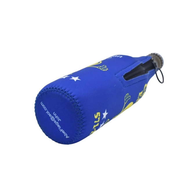 Collapsible Sublimated Neoprene Bottle Cooler - Collapsible Sublimated Neoprene Bottle Cooler - Image 5 of 5