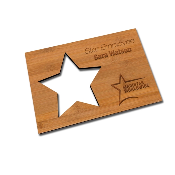 Custom Laser Etched Bamboo Magnet Frames - Custom Laser Etched Bamboo Magnet Frames - Image 4 of 4