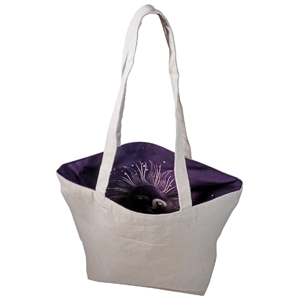 Reversible Colored Cotton Canvas Tote Bag - Reversible Colored Cotton Canvas Tote Bag - Image 3 of 21