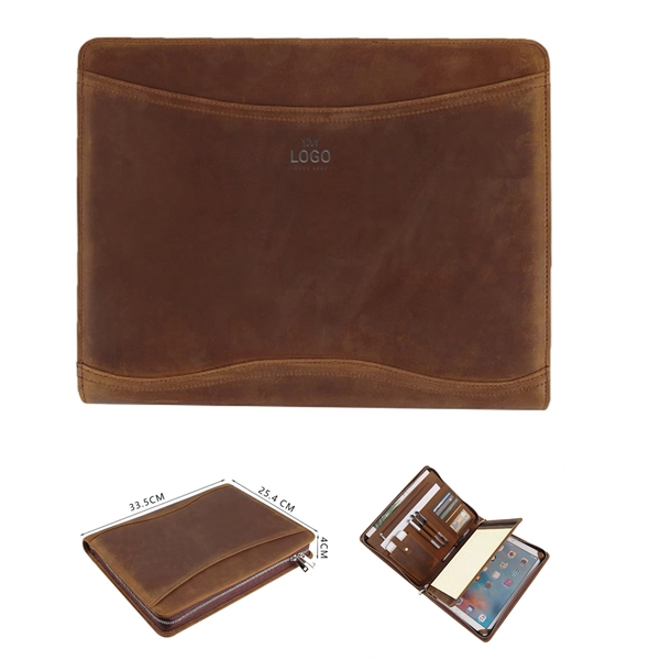 Large Leather Portfolio for Apple shops Tech