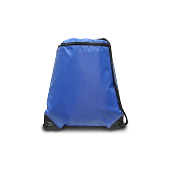 Zippered Drawstring Backpack
