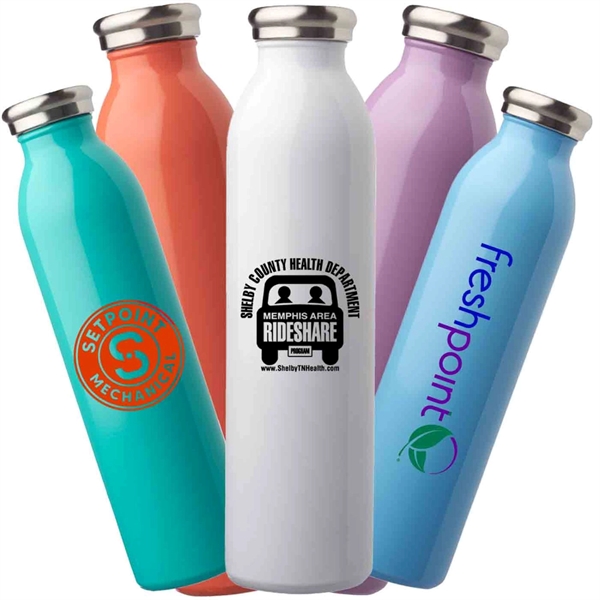 20 Oz. Pop Color Stainless Steel Water Bottles - 20 Oz. Pop Color Stainless Steel Water Bottles - Image 1 of 8