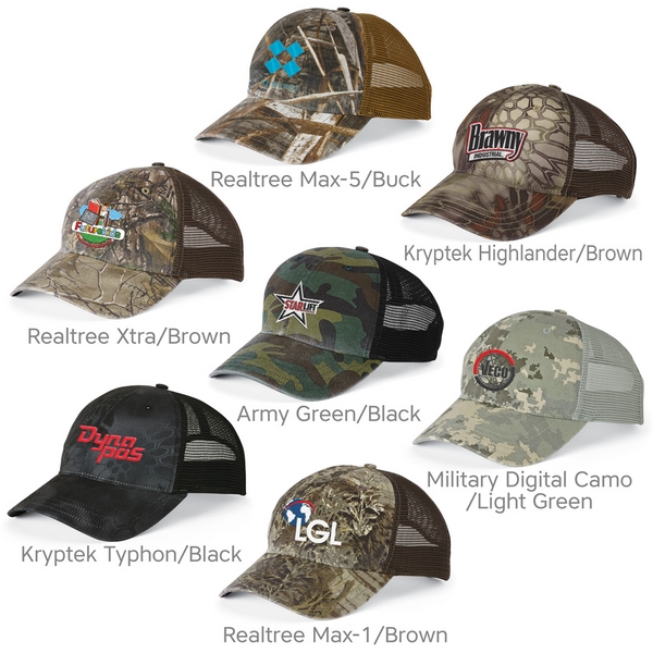 Richardson 111P Camo Washed Trucker Cap - Richardson 111P Camo Washed Trucker Cap - Image 0 of 0