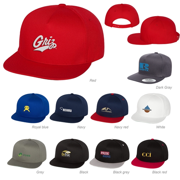 Yupoong 6007 Five Panel Flat Bill Cap - Yupoong 6007 Five Panel Flat Bill Cap - Image 0 of 8
